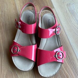 Hotter Tourist Slingback Sandals Coral Sz 8